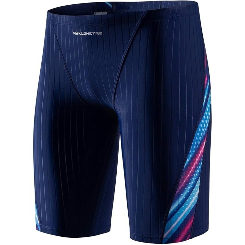MSRP $34 MY KILOMETRE Men's XL Blue Swim Jammer Solid Endurance Racing & Tra